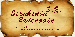 Strahinja Radenović vizit kartica